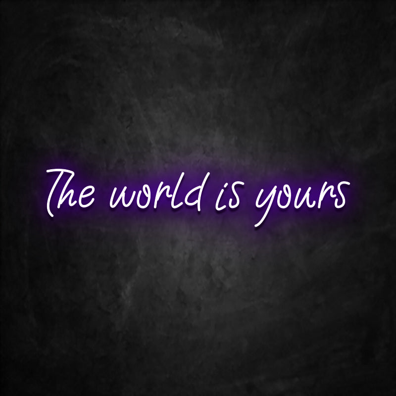 neon the world is yours violet