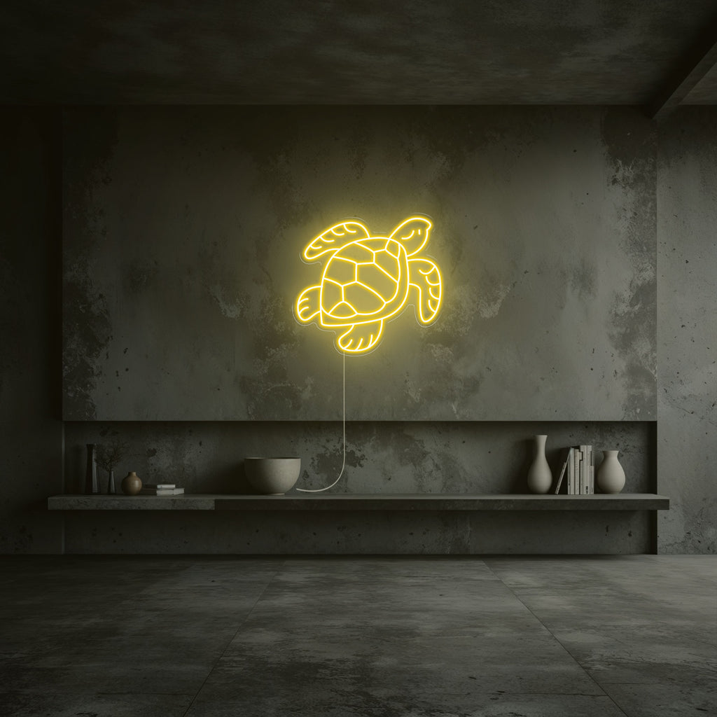 neon tortue jaune