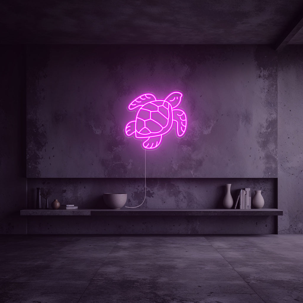 neon tortue rose