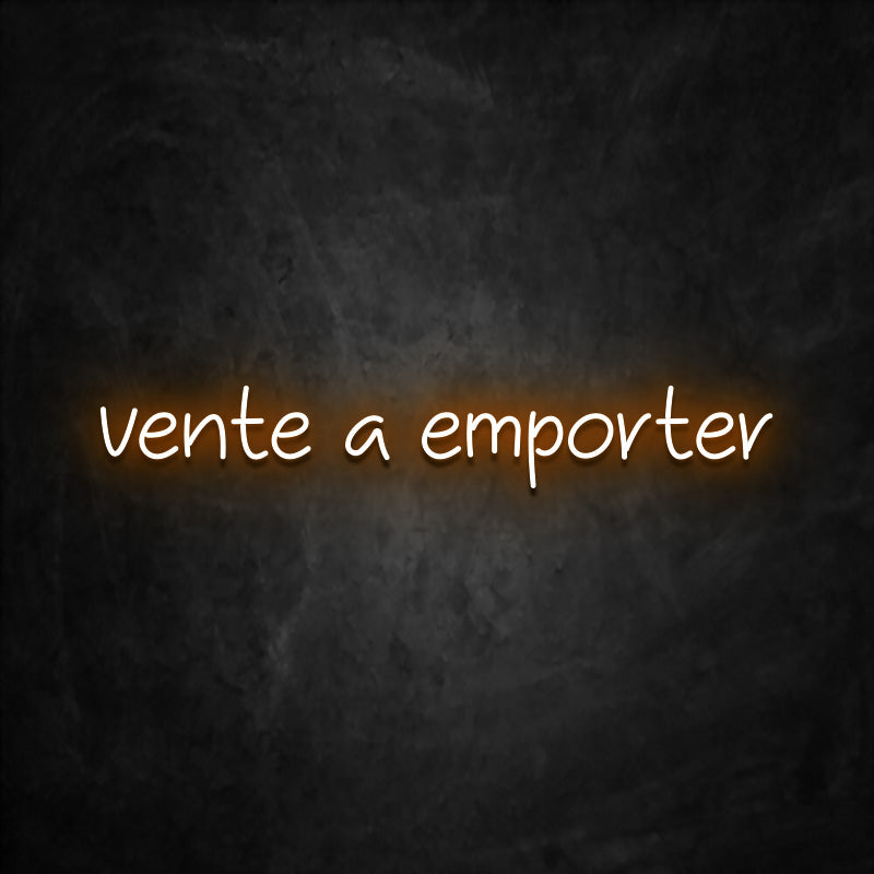 neon vente a emporter orange