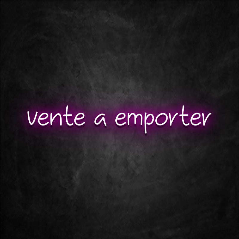 neon vente a emporter rose