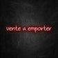 neon vente a emporter rouge