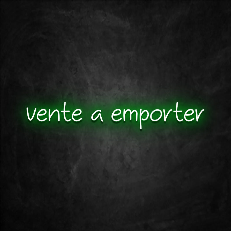 neon vente a emporter vert