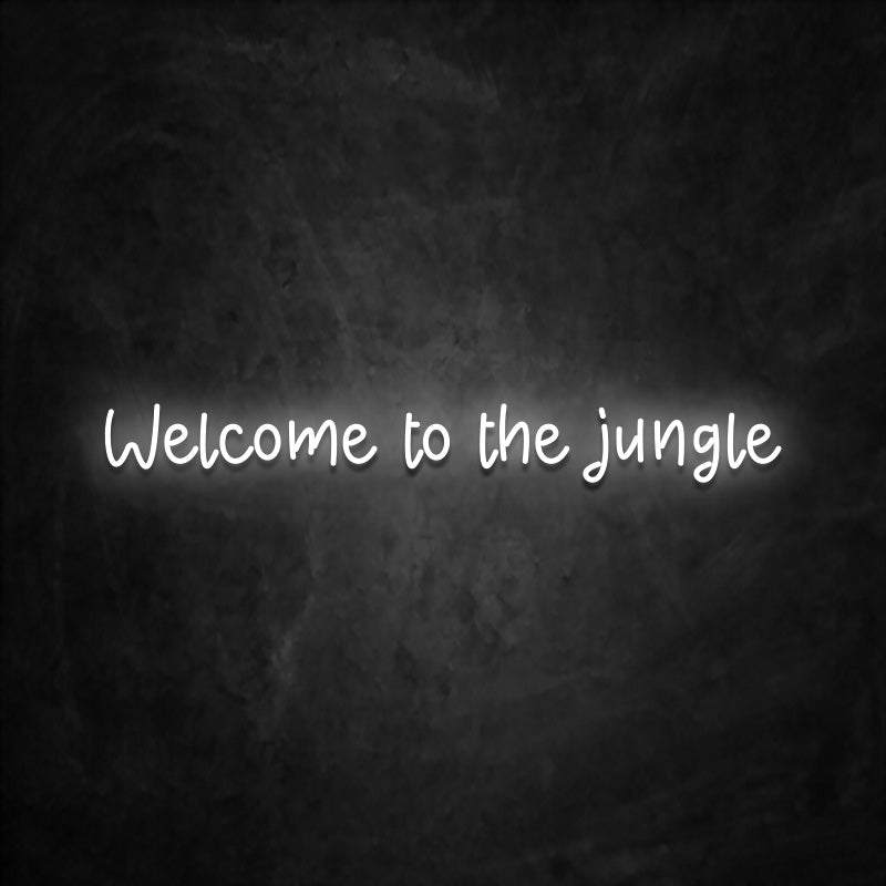 neon welcome to the jungle blanc