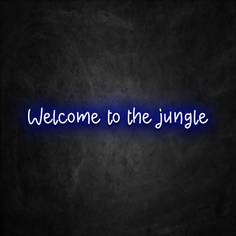 neon welcome to the jungle bleu