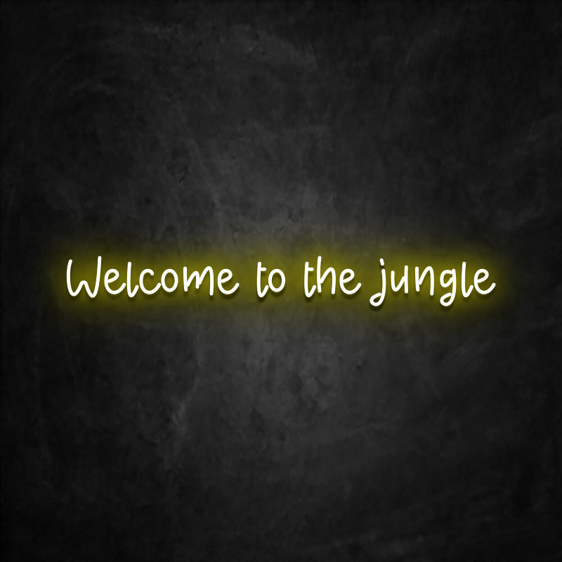 neon welcome to the jungle jaune