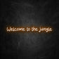 neon welcome to the jungle orange