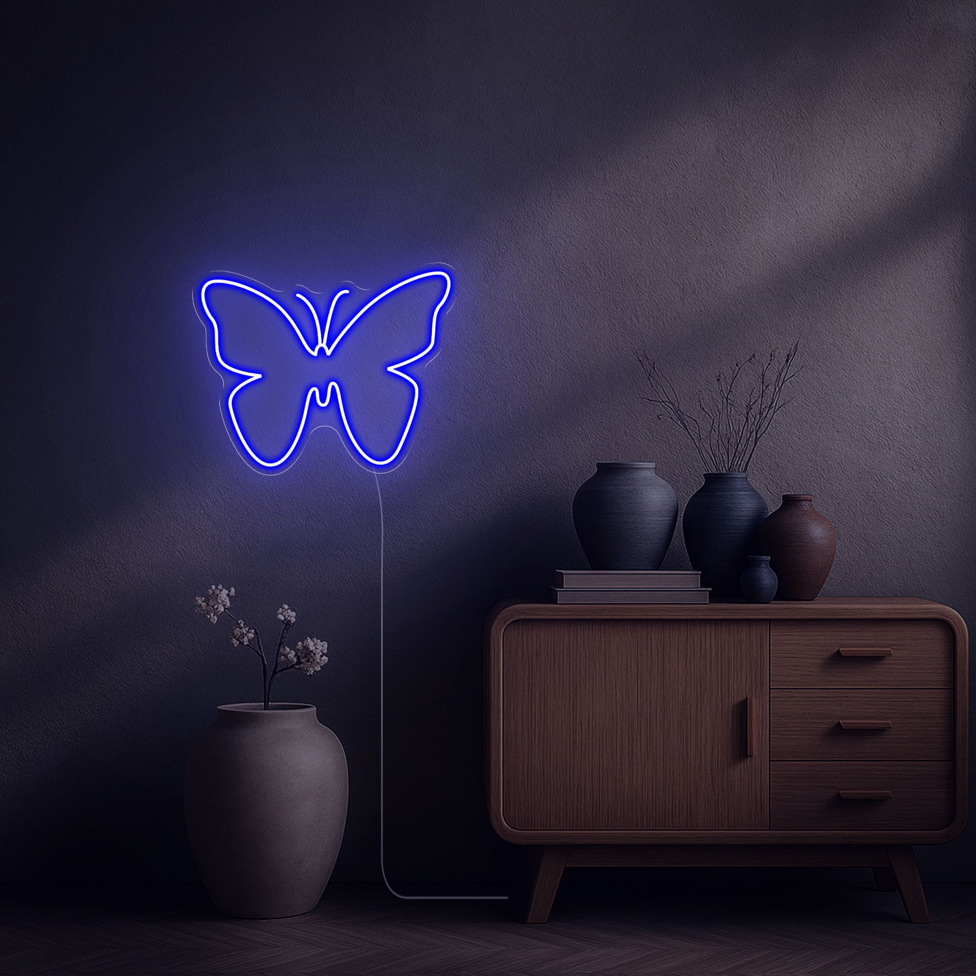 neon led papillon 