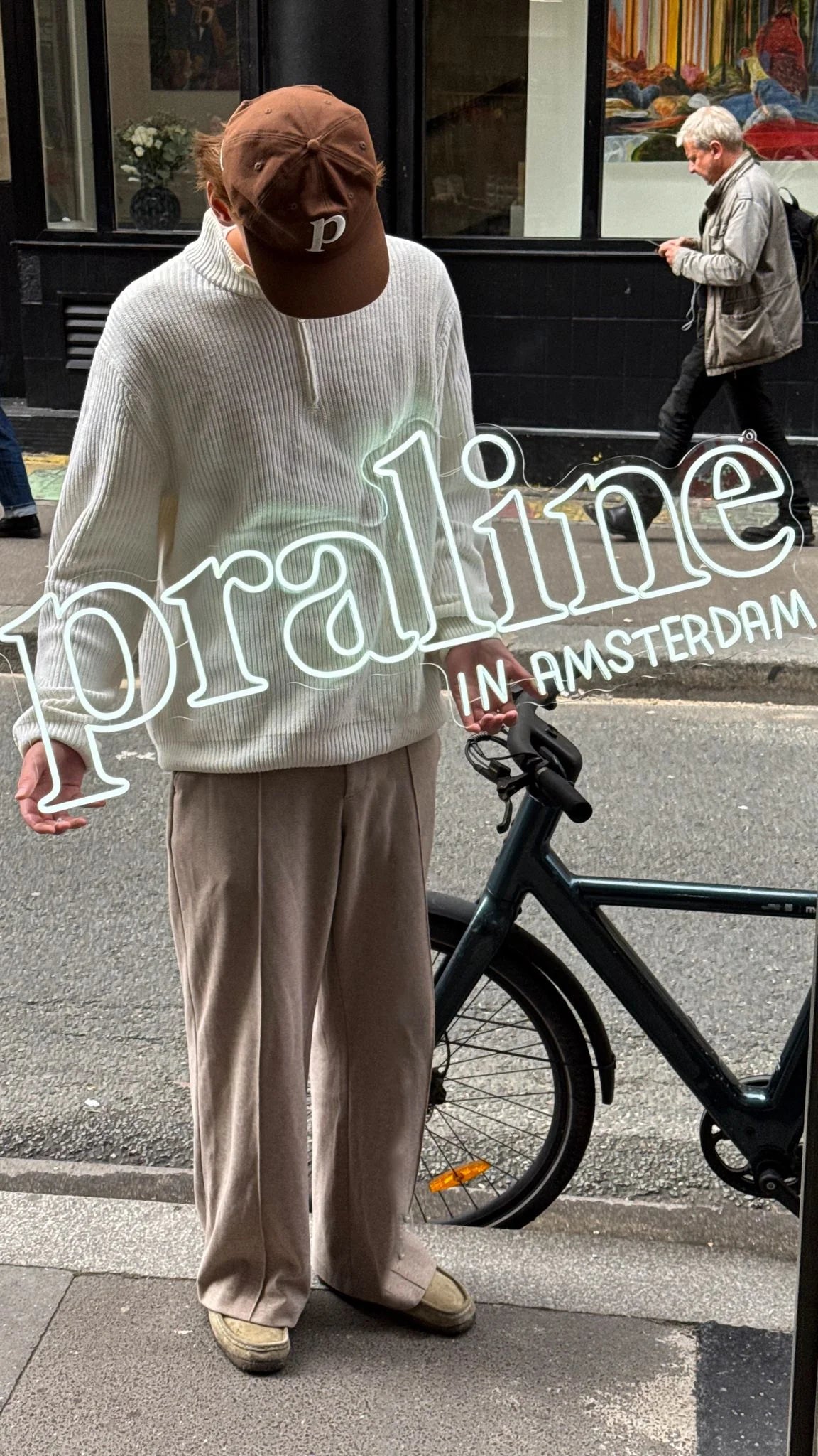 neon praline blanc