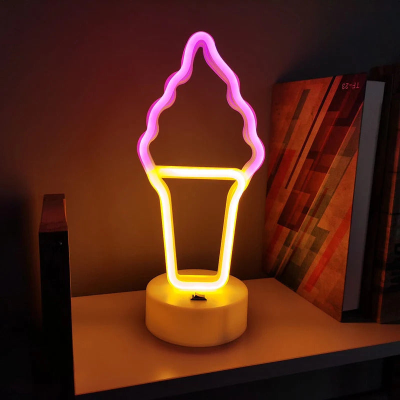 lampe neon glace