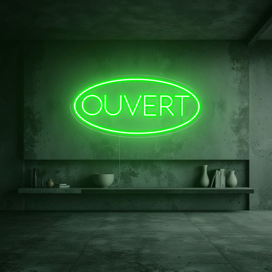 néon ouvert