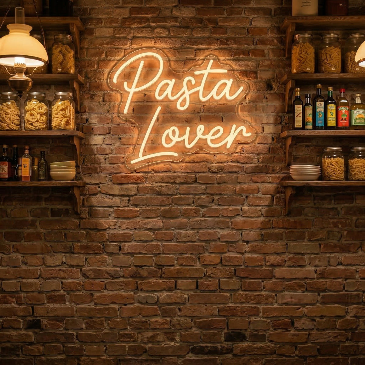 néon pasta lovers blanc chaud