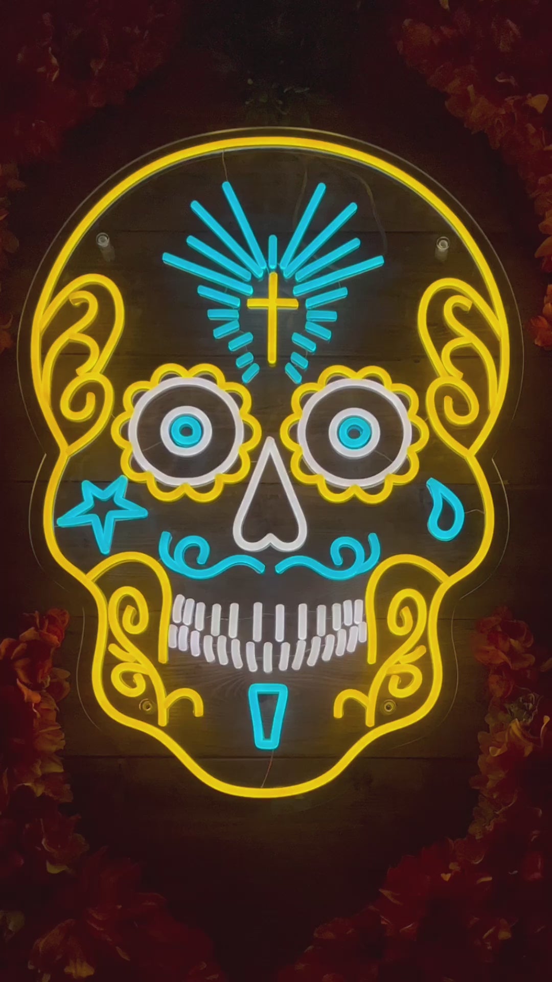 video neon tete de mort