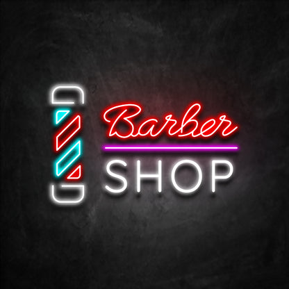 neon barber shop