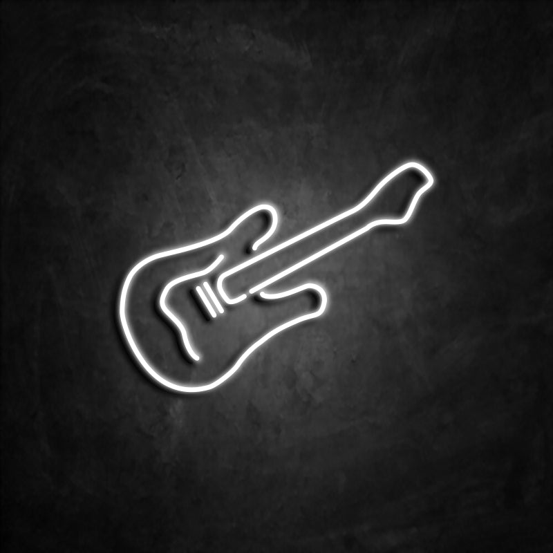Néon Guitare Blanc