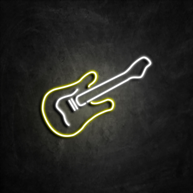Néon Guitare Jaune 
