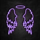 néon ailes d'ange violet