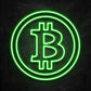 neon bitcoin vert