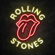 néon rolling stones jaune