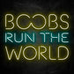 neon boobs run the world jaune cyan