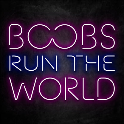 neon boobs run the world rose bleu