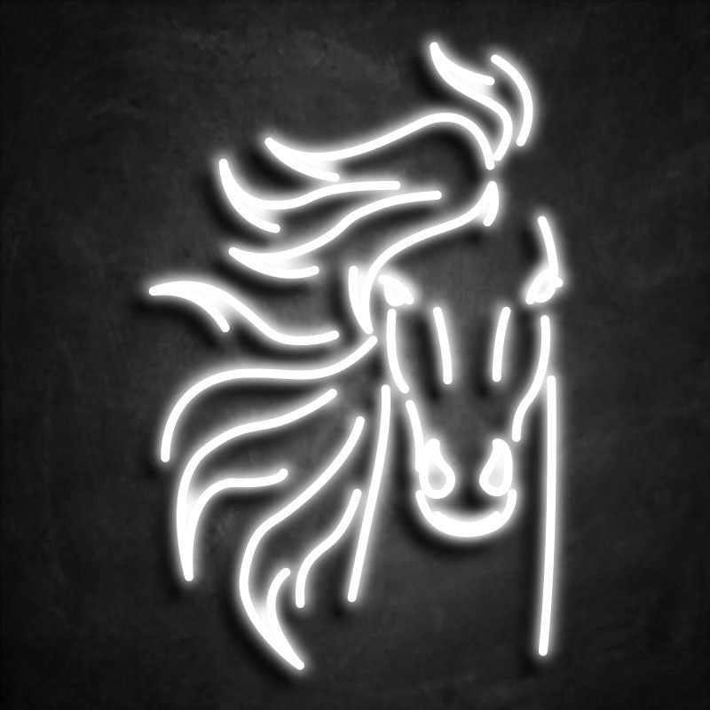 neon cheval blanc