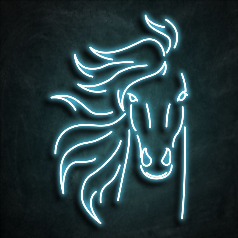 neon cheval cyan