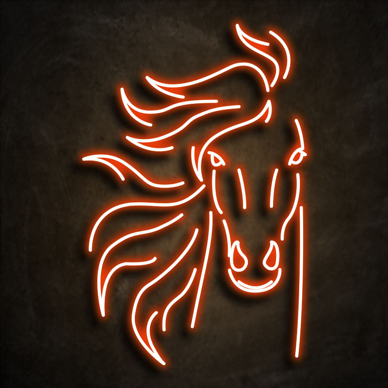 neon cheval orange