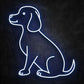 néon chien bleu