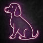 néon chien violet