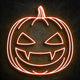 néon citrouille halloween