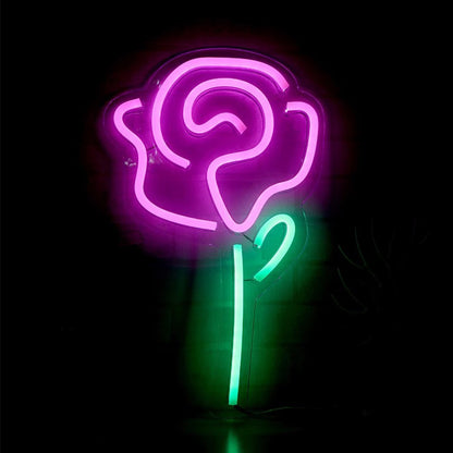 neon en forme de rose