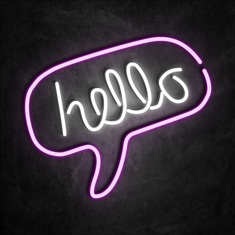 neon hello rose