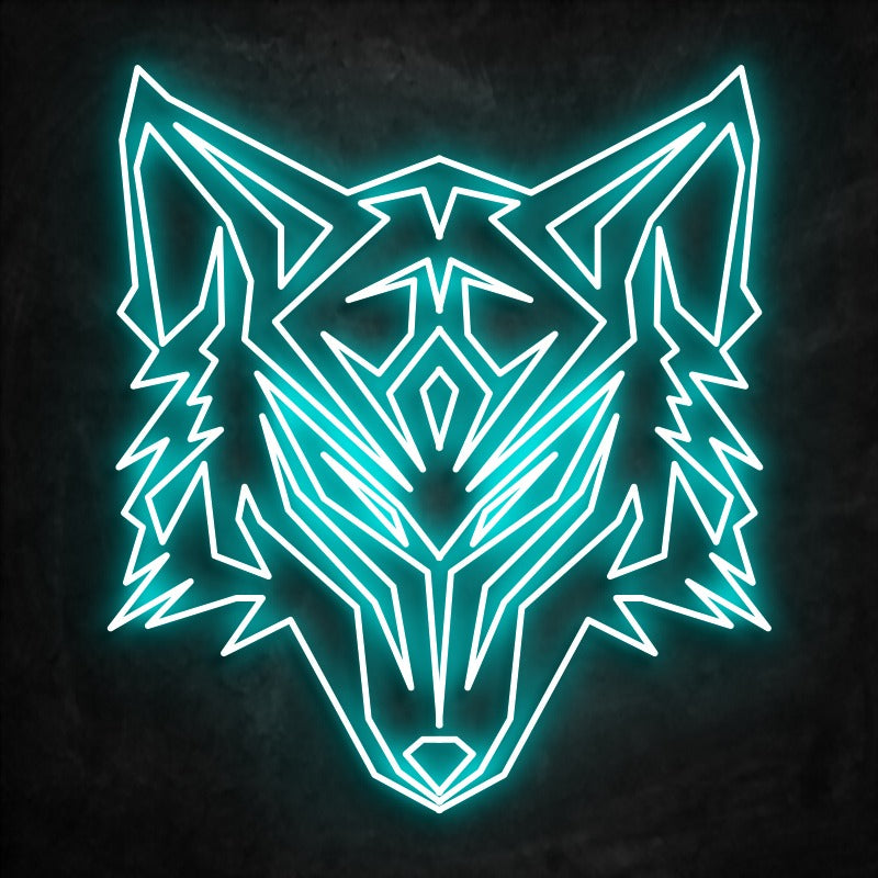 neon loup bleu ciel