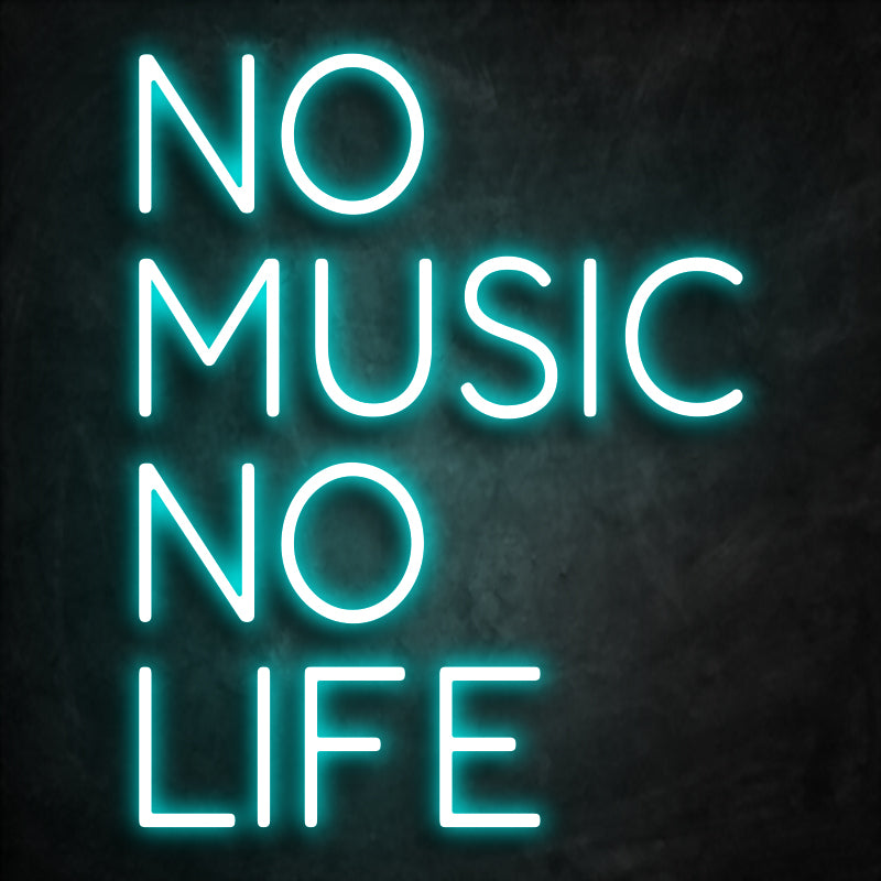 neon no music no life