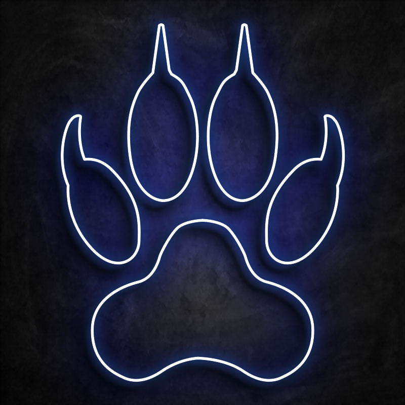 neon patte d'ours bleu