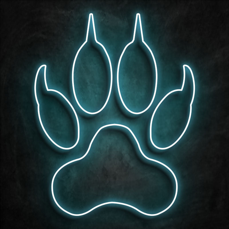 neon patte d'ours cyan