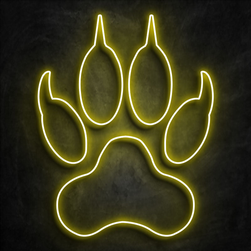neon patte d'ours jaune