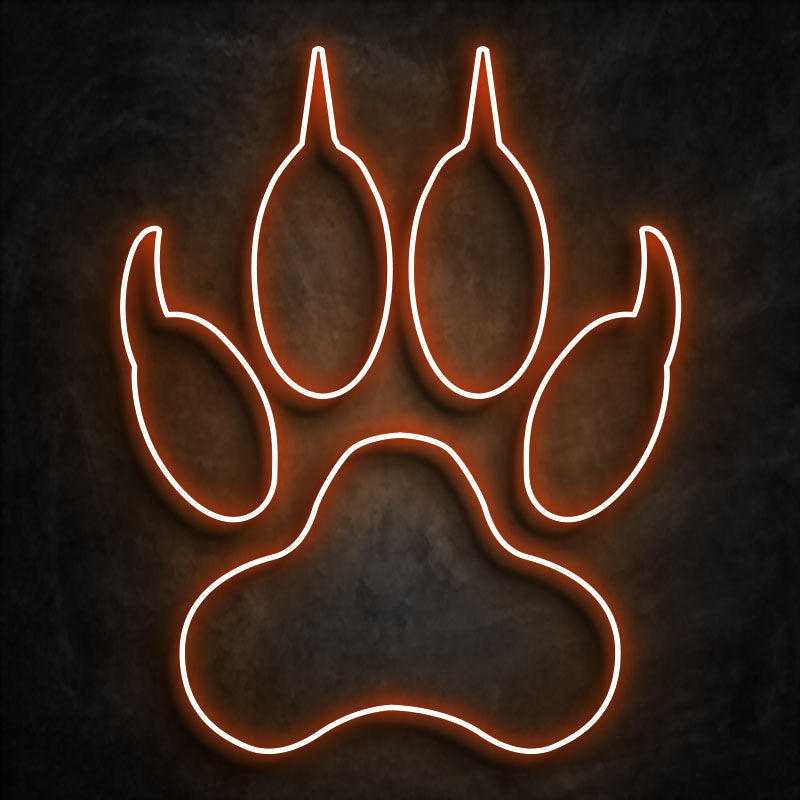 neon patte d'ours orange