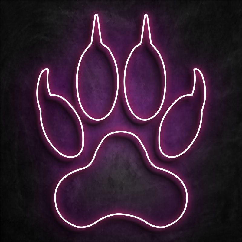 neon patte d'ours rose