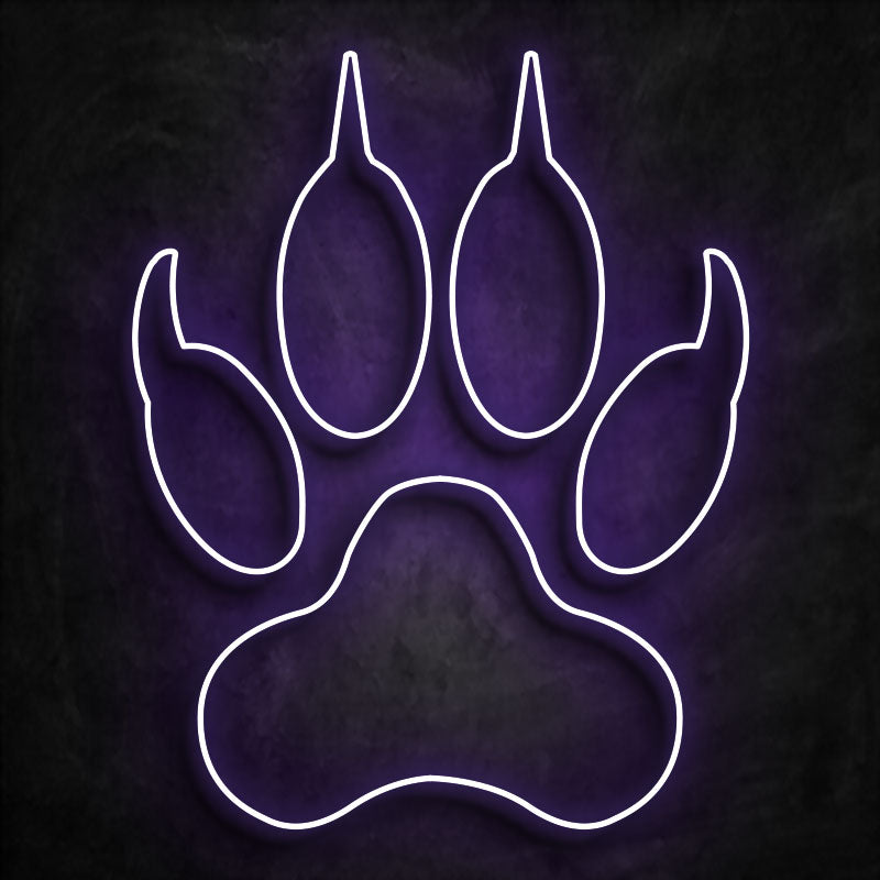 neon patte d'ours violet