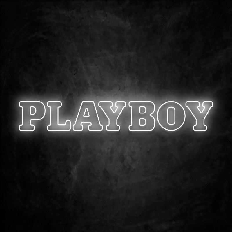 neon playboy logo blanc
