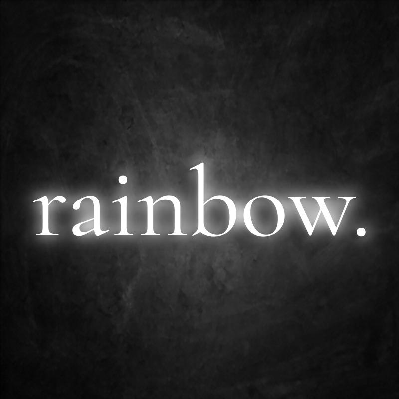 neon rainbow  blanc