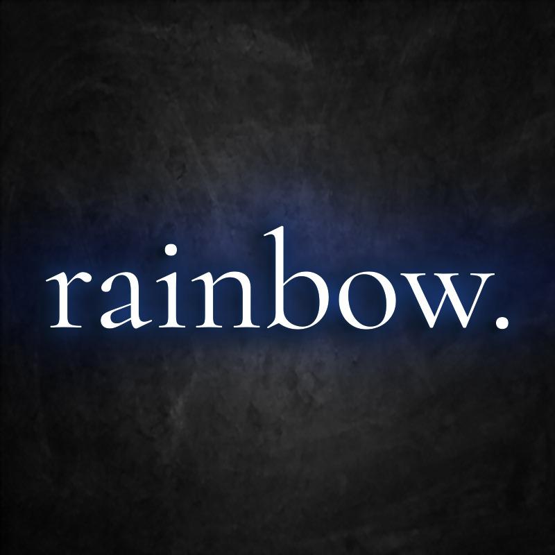 neon rainbow bleu