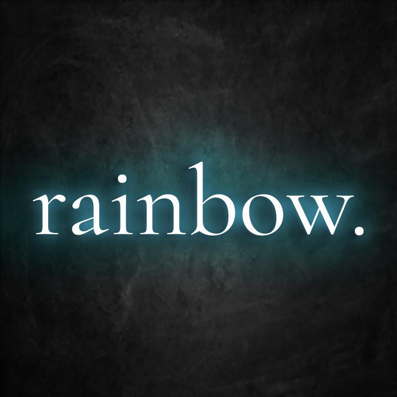 neon rainbow bleu ciel