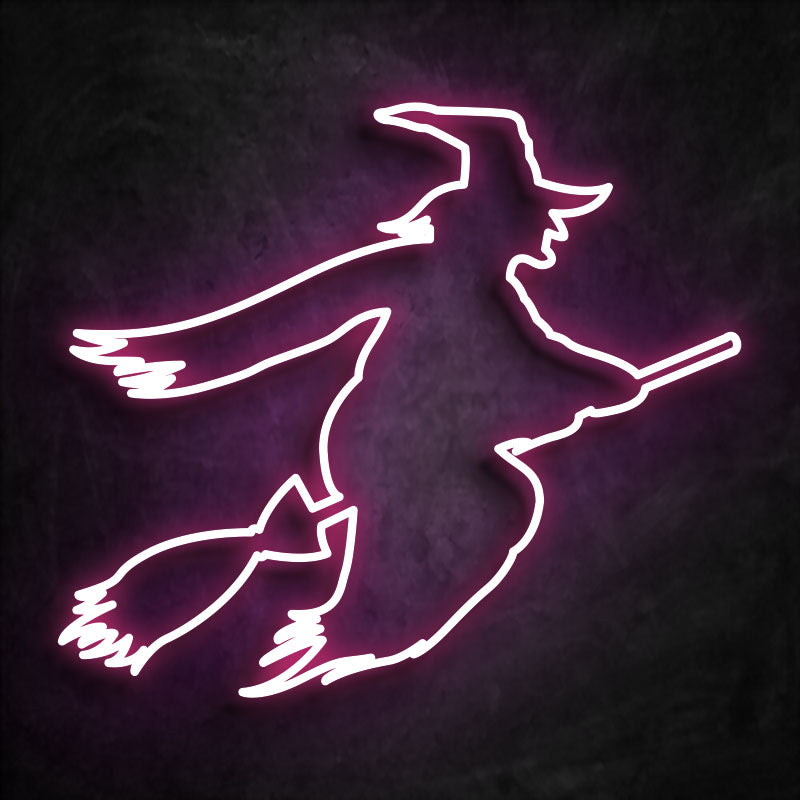 neon sorciere rose