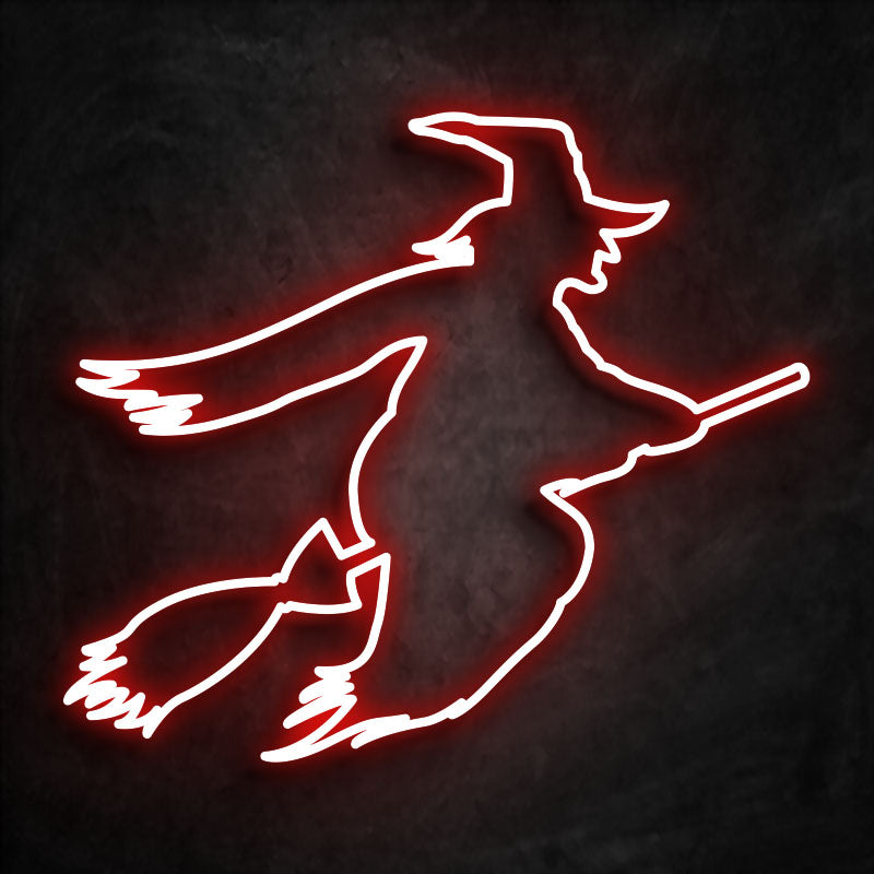 neon sorciere rouge