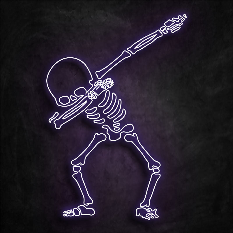 neon squelette violet
