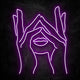 neon visage main violet