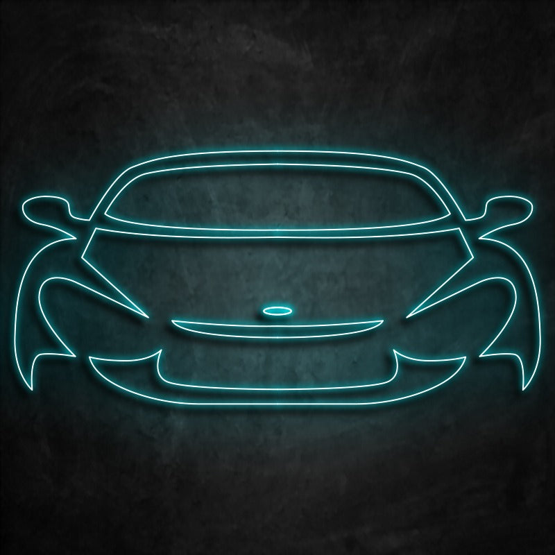 neon voiture bleu ciel